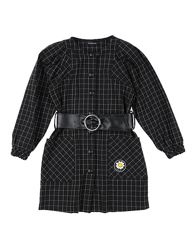 MONNALISA Vestito Nero 50% Cotone, 30% Poliammide, 17% Poliestere, 3% Altre Fibre