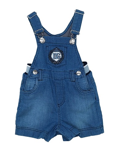 DOLCE&GABBANA Baby jumpsuit  Slate blue 87% Cotton, 11% Polyester, 2% Elastane, Viscose