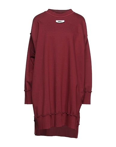 MM6 MAISON MARGIELA Short dress Burgundy 100% Cotton, Elastane