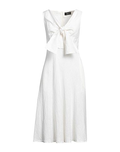 CLIPS Midi dress Off white 100% Linen