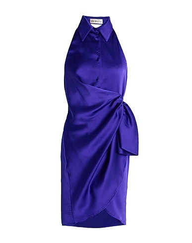 NINEMINUTES Kurzes Kleid MINI ABITO IN RASO
 Violett 97% Polyester, 3% Elastan