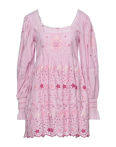 LOVESHACKFANCY Pleated dress Pink 100% Cotton