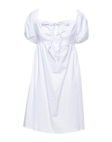 RELISH Kurzes Kleid Weiß 97% Baumwolle, 3% Elastan