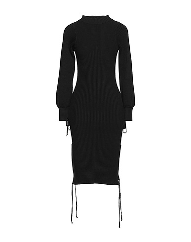 ANDREĀDAMO Midi dress Black 45% Wool, 45% Acrylic, 9% Polyamide, 1% Elastane