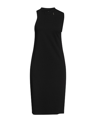 MERCI ITALIA Midi dress Black 70% Viscose, 25% Polyamide, 5% Elastane