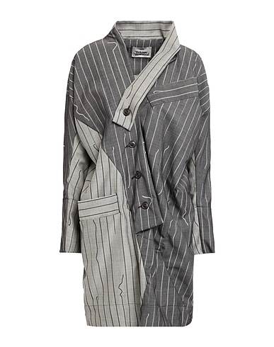VIVIENNE WESTWOOD Midi dress Grey 100% Virgin Wool