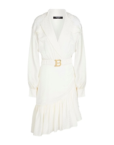 BALMAIN Midi dress White 100% Silk