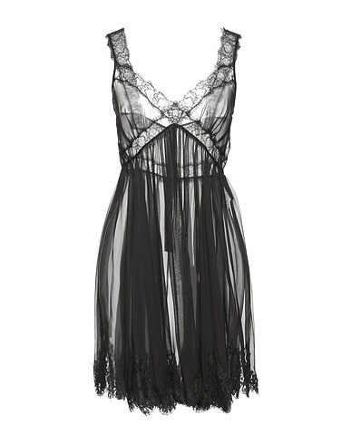 DOLCE&GABBANA Pleated dress Black 70% Silk, 19% Polyamide, 8% Cotton, 3% Viscose