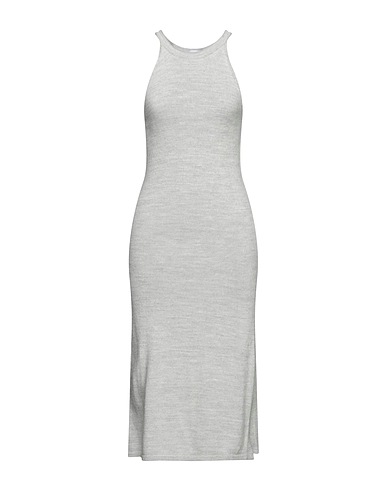 WHITNEY Midi dress Light grey 100% Acrylic