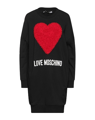 LOVE MOSCHINO Short dress Black 100% Cotton, Polyester