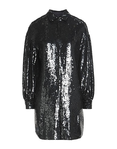 P.A.R.O.S.H. Sequin dress Black 100% Polyester, PVC - Polyvinyl chloride