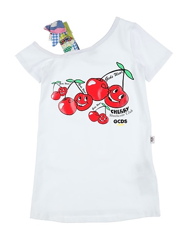 GCDS MINI Dress White 95% Cotton, 5% Elastane