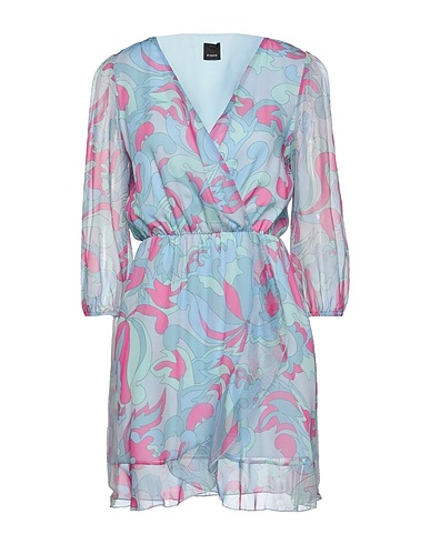 PINKO Short dress Sky blue 100% Polyester