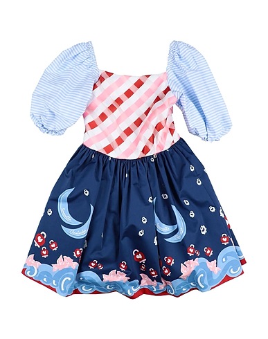 SIMONETTA Dress Midnight blue 96% Cotton, 4% Elastane, Polyamide, Polyester