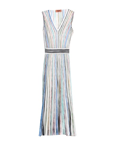 MISSONI Long dress White 70% Viscose, 30% Cotton