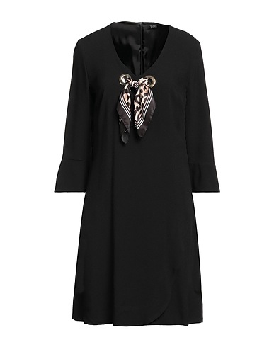 SEVENTY VENEZIA Short dress Black 70% Acetate, 30% Viscose
