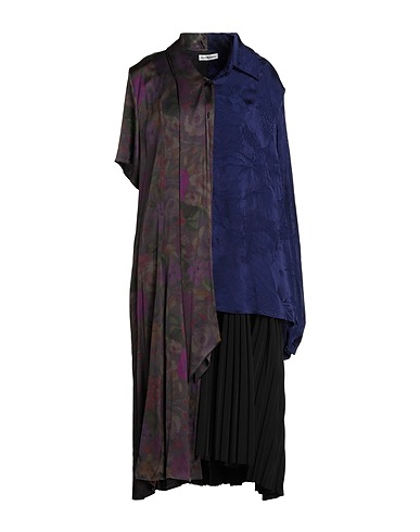 BALENCIAGA Midi dress Midnight blue 100% Viscose, Silk, Polyester, Elastane
