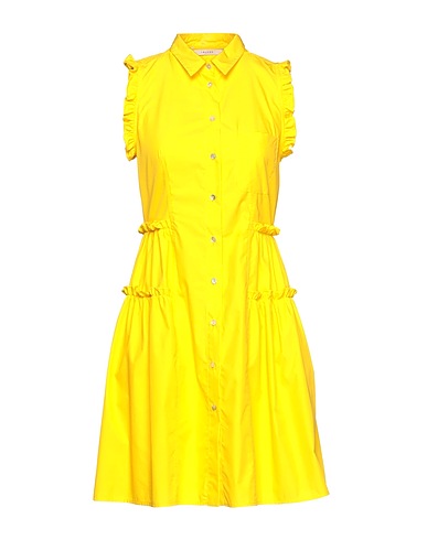 I BLUES Shirt dress Yellow 70% Cotton, 30% Polyester