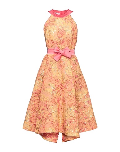 BOTONDI COUTURE Vestito midi Albicocca 46% Poliestere, 28% Seta, 18% Poliammide, 8% Altre Fibre