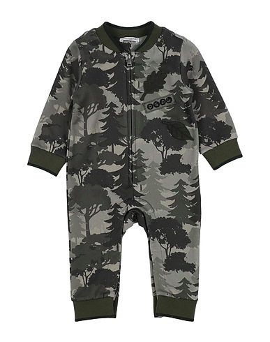 DOLCE&GABBANA Baby jumpsuit  Military green 100% Cotton, Polyester, Viscose, Wool, Acrylic