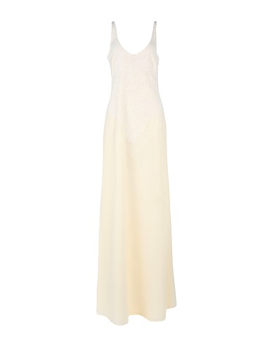 ELISABETTA FRANCHI Long dress Pastel yellow 100% Polyester, Glass