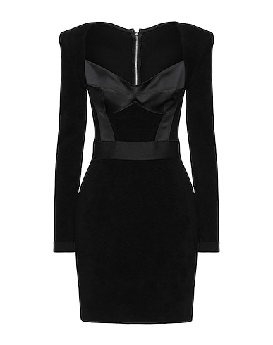 ELISABETTA FRANCHI Sheath dress Black 49% Virgin Wool, 26% Viscose, 25% Polyamide