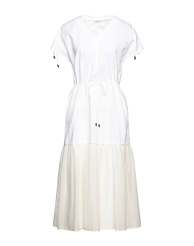 PESERICO Midi dress White 100% Cotton