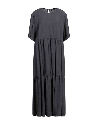 PESERICO Midi-Kleid Taubenblau 100% Leinen