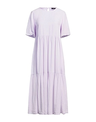 PESERICO Vestito midi Lilla 100% Lino, Cotone
