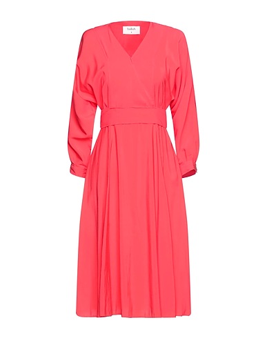 BA&SH Midi dress Coral 86% Viscose, 14% Polyester