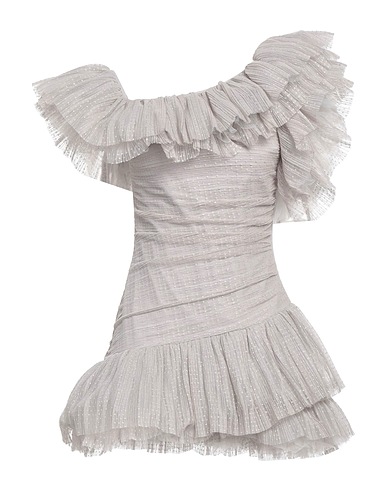 ELISABETTA FRANCHI One-shoulder dress Light grey 100% Polyester, Polyamide, Elastane
