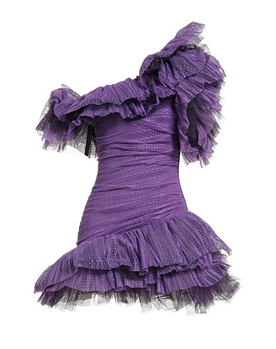 ELISABETTA FRANCHI Elegantes Kleid Violett 100% Polyester, Polyamid, Elastan