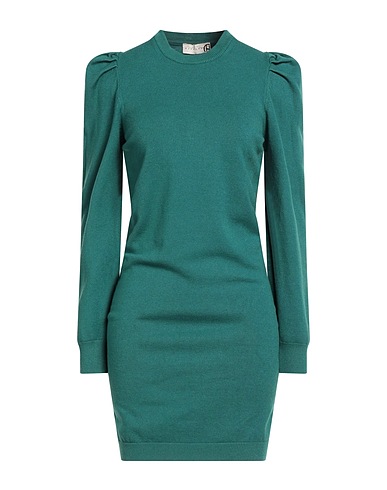 HAVEONE Short dress Green 50% Viscose, 27% Polyester, 23% Polyamide