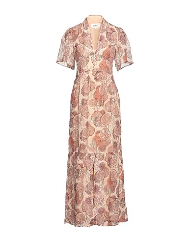 BA&SH Long dress Pink 91% Viscose, 9% Metallic fiber