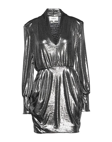BA&SH Short dress Silver 95% Polyester, 5% Elastane
