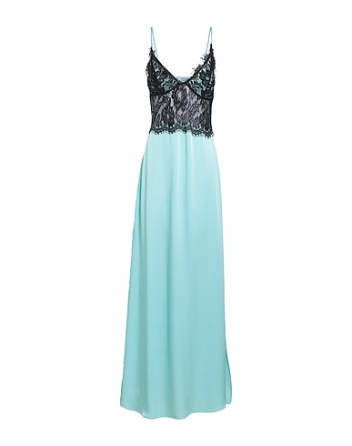 AMEN Long dress Turquoise 78% Acetate, 22% Viscose, Polyamide