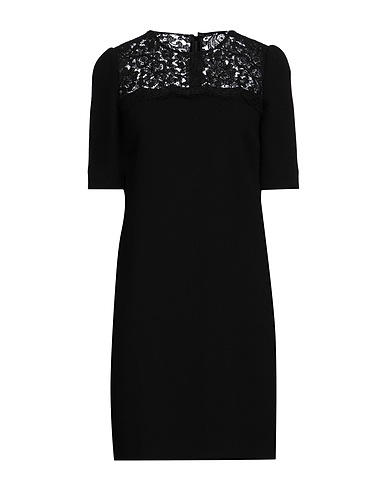 DOLCE&GABBANA Short dress Black 70% Wool, 16% Polyamide, 8% Viscose, 6% Cotton