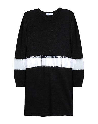FELEPPA Vestito corto Nero 78% Diacetato di cellulosa, 12% Poliestere metallizzato, 10% Poliammide