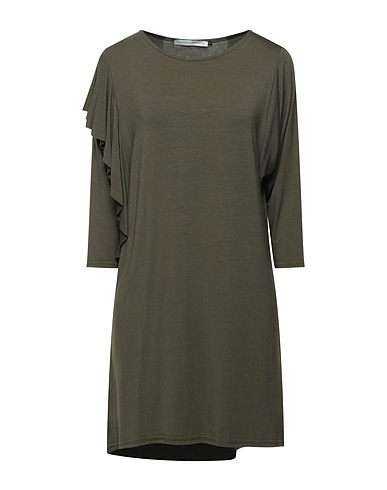 MASSIMO REBECCHI Short dress Military green 94% Viscose, 6% Elastane