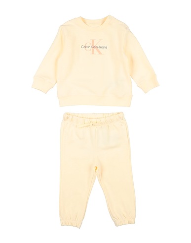 CALVIN KLEIN JEANS Ensemble bébé  Jaune pastel 95% Coton, 5% Élasthanne