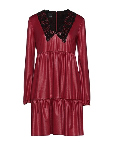 PINKO Kurzes Kleid Ziegelrot 100% Polyester, Baumwolle