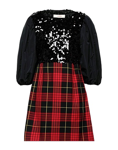 JUCCA Short dress Black 100% Polyester, Viscose