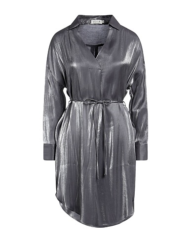 MOLLY BRACKEN Short dress Grey 76% Viscose, 24% Polyester
