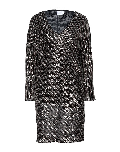 NENETTE Sequin dress Black 94% Polyester, 6% Elastane