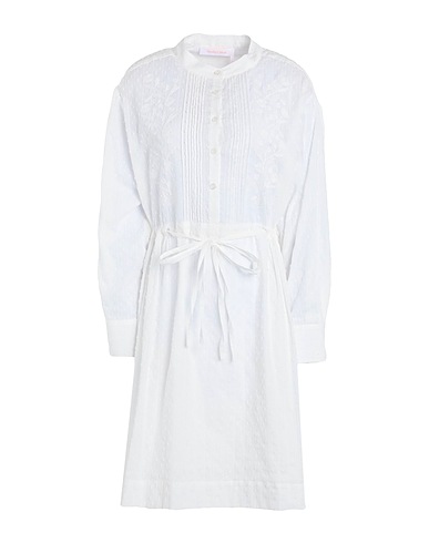 SEE BY CHLOÉ Shirt dress White 100% Cotton