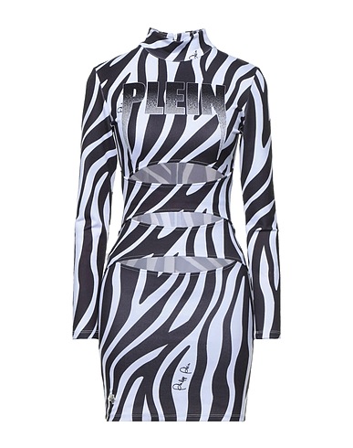 PHILIPP PLEIN Sheath dress White 93% Polyester, 7% Elastane