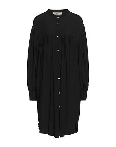 JUCCA Shirt dress Black 69% Acetate, 31% Silk