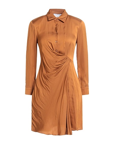 KAOS Shirt dress Brown 100% Viscose