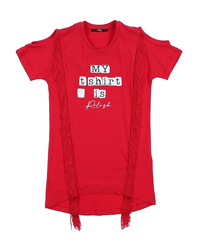 RELISH Vestito Rosso 96% Cotone, 4% Elastan