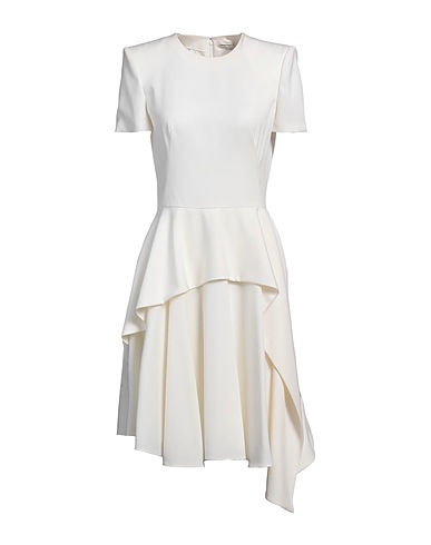 MCQUEEN Midi dress Cream 100% Virgin Wool